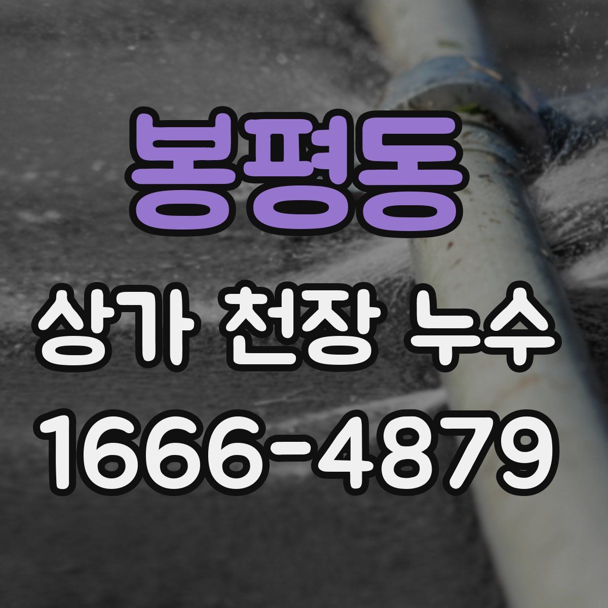 봉평동 상가 천장 누수