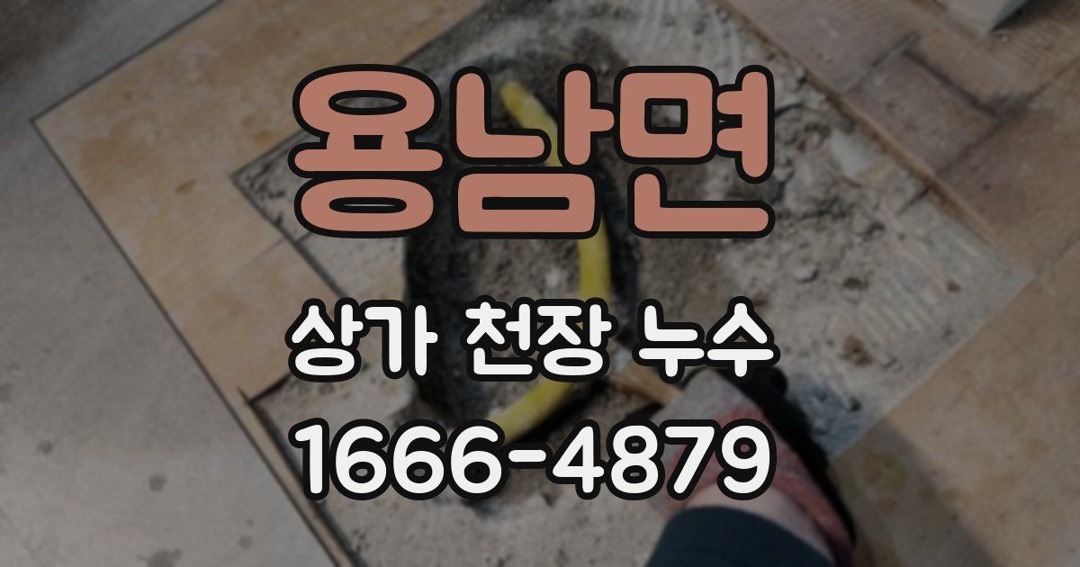 용남면 상가 천장 누수