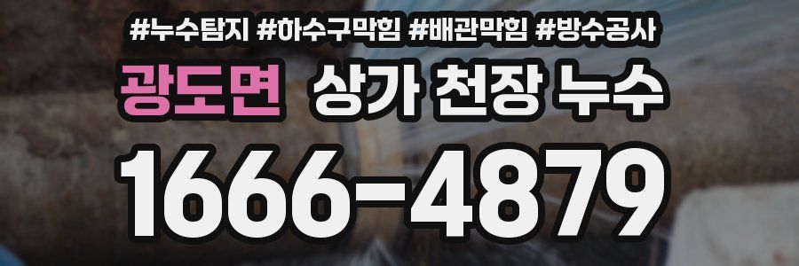 광도면 상가 천장 누수