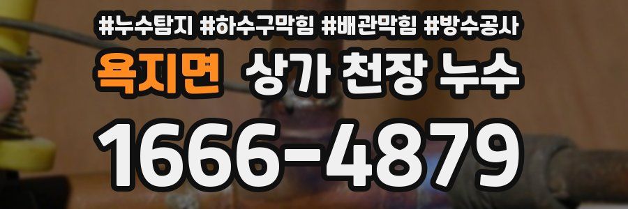 욕지면 상가 천장 누수