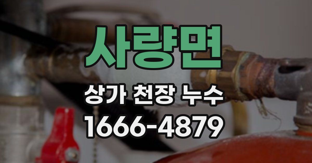 사량면 상가 천장 누수