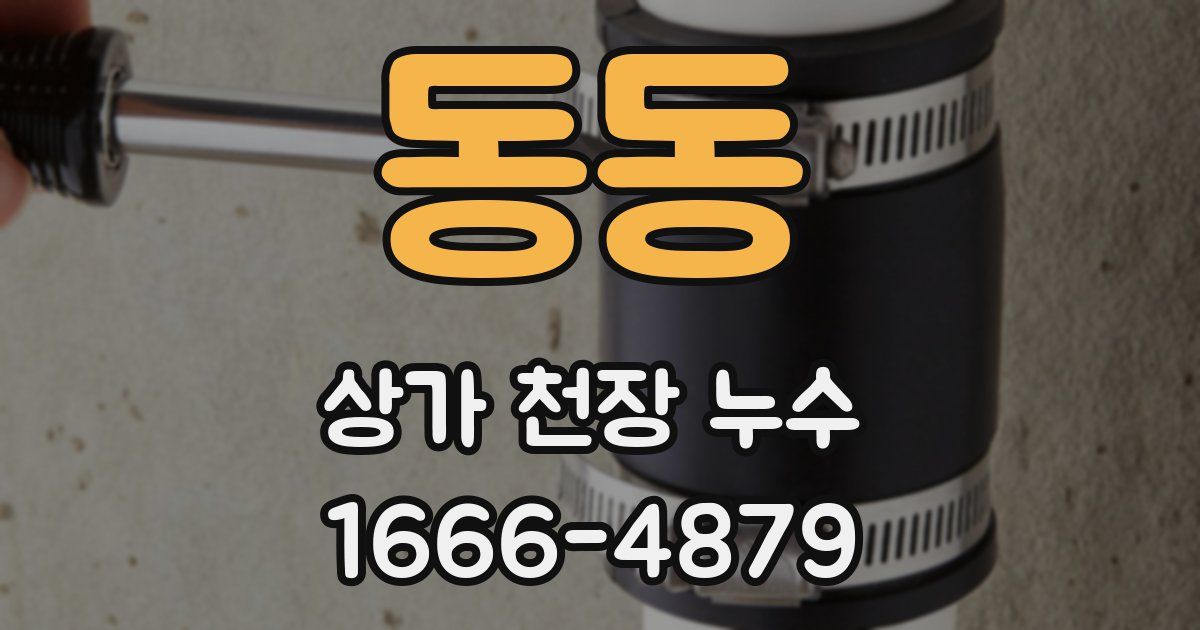동동 상가 천장 누수