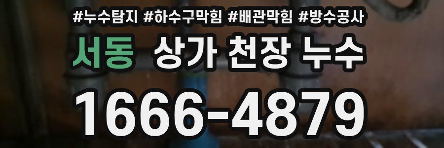 서동 상가 천장 누수