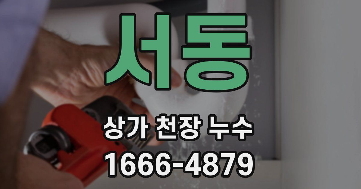 서동 상가 천장 누수