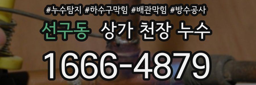 선구동 상가 천장 누수