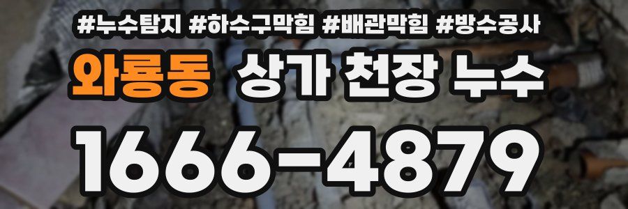 와룡동 상가 천장 누수