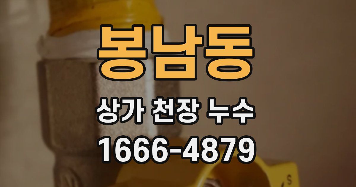 봉남동 상가 천장 누수
