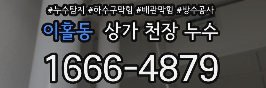 이홀동 상가 천장 누수
