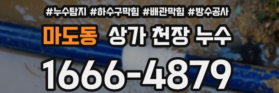 마도동 상가 천장 누수