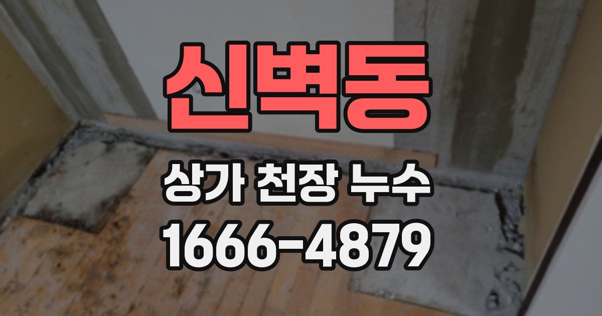 신벽동 상가 천장 누수