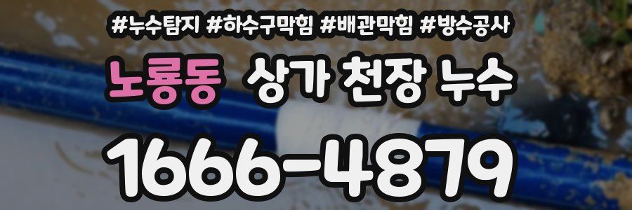 노룡동 상가 천장 누수