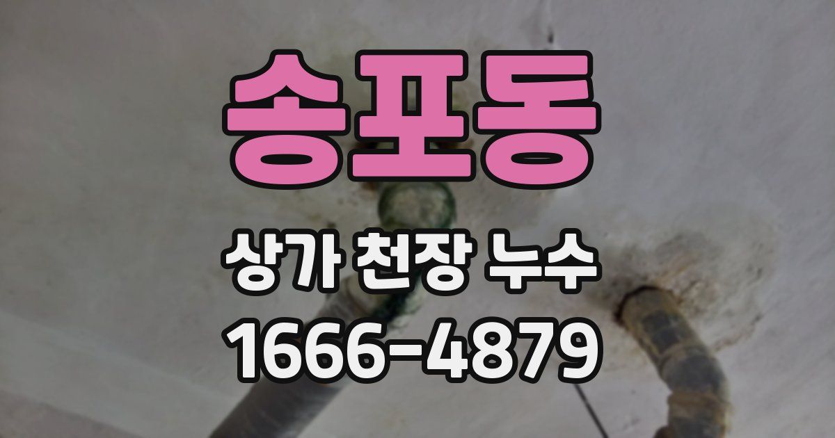 송포동 상가 천장 누수