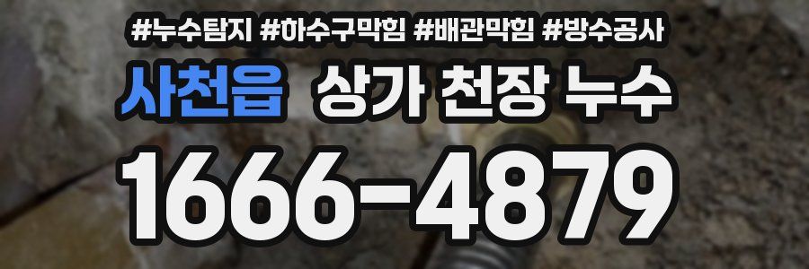사천읍 상가 천장 누수