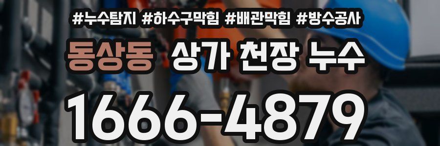 동상동 상가 천장 누수