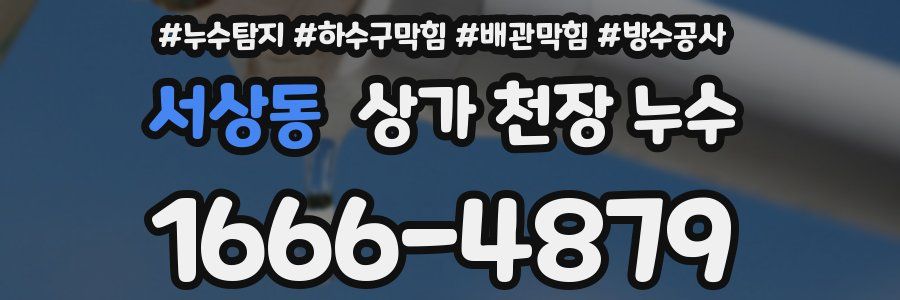 서상동 상가 천장 누수