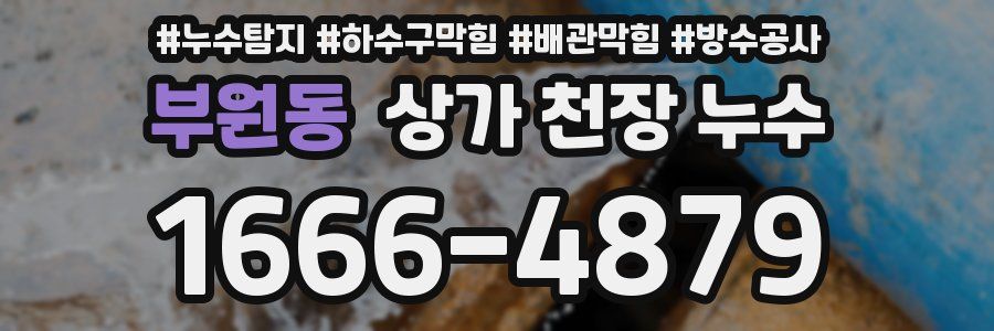 부원동 상가 천장 누수