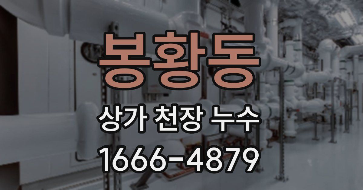 봉황동 상가 천장 누수