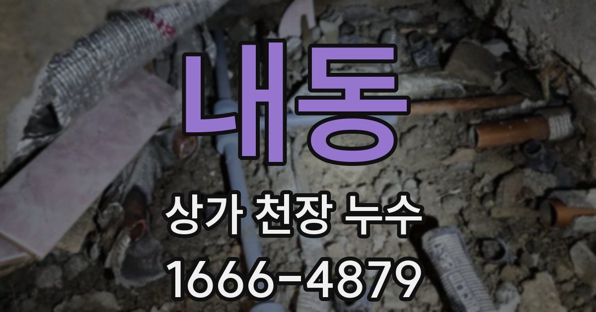 내동 상가 천장 누수