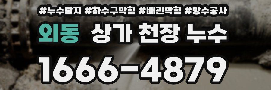 외동 상가 천장 누수