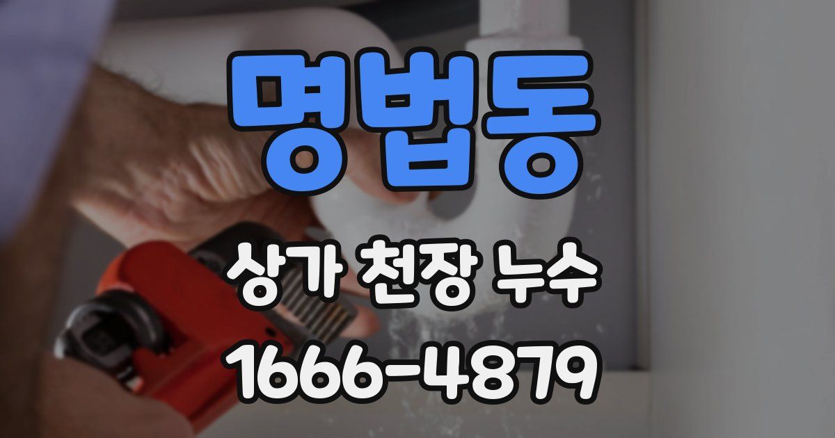 명법동 상가 천장 누수