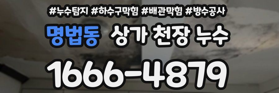 명법동 상가 천장 누수