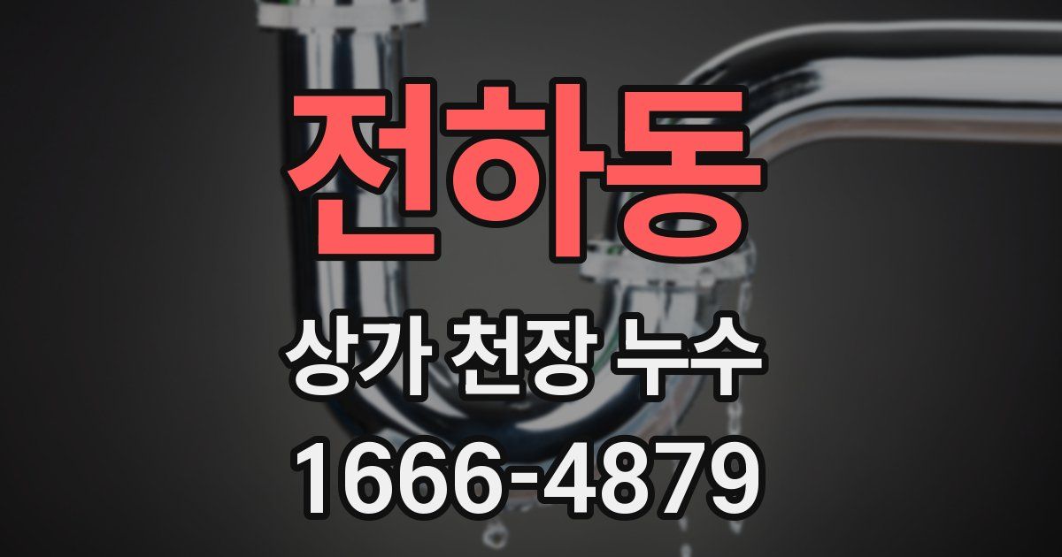 전하동 상가 천장 누수