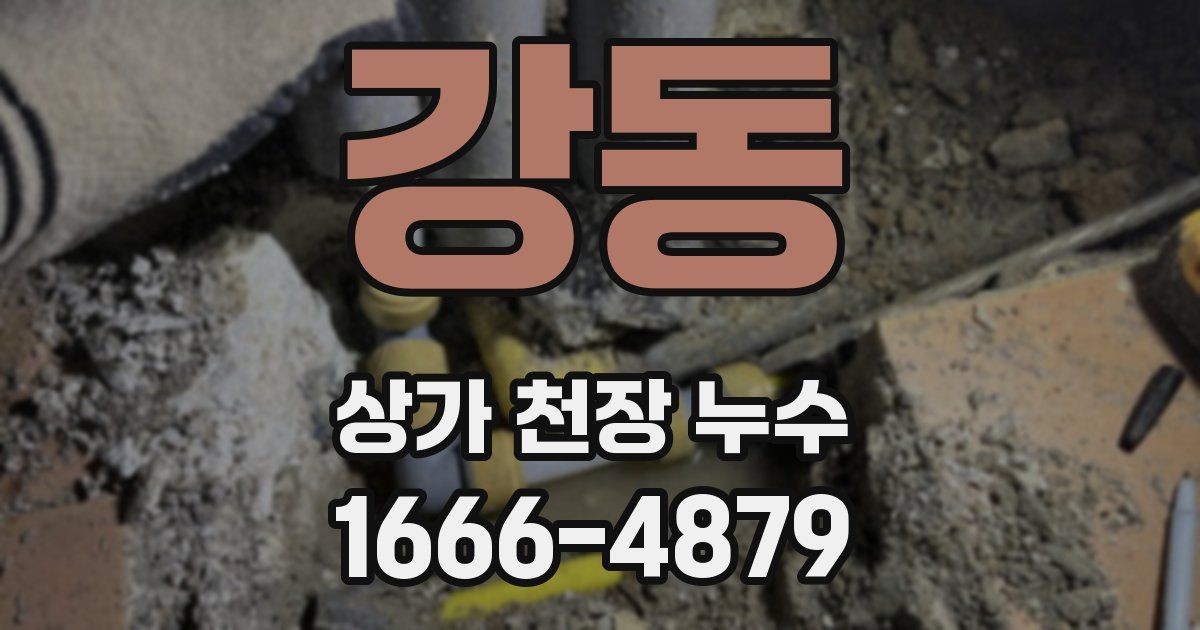 강동 상가 천장 누수