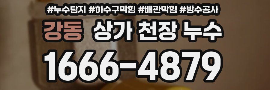 강동 상가 천장 누수