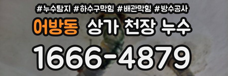 어방동 상가 천장 누수