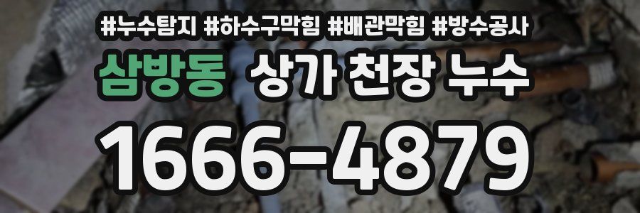 삼방동 상가 천장 누수