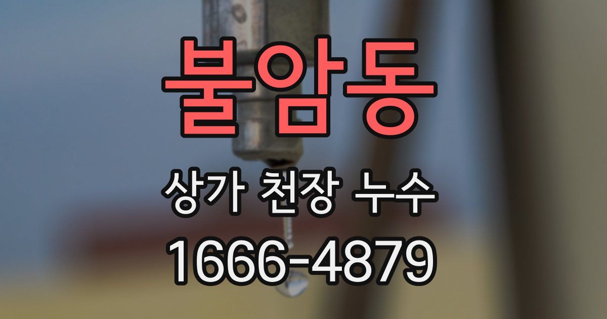 불암동 상가 천장 누수