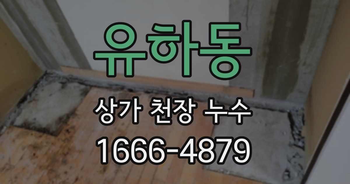 유하동 상가 천장 누수