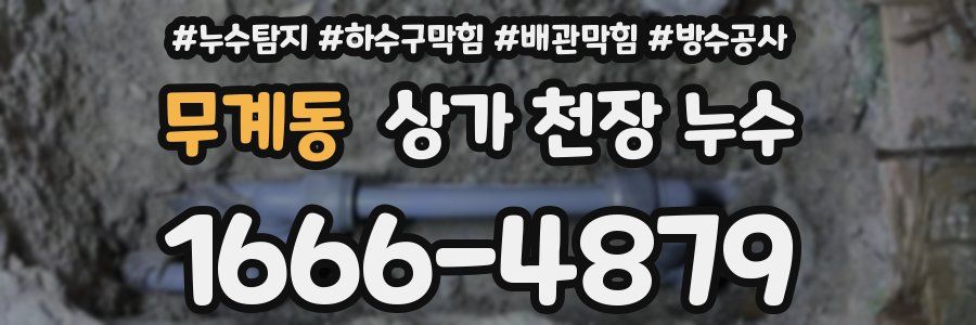 무계동 상가 천장 누수