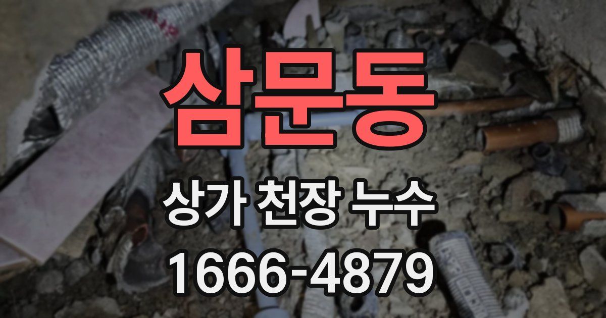 삼문동 상가 천장 누수