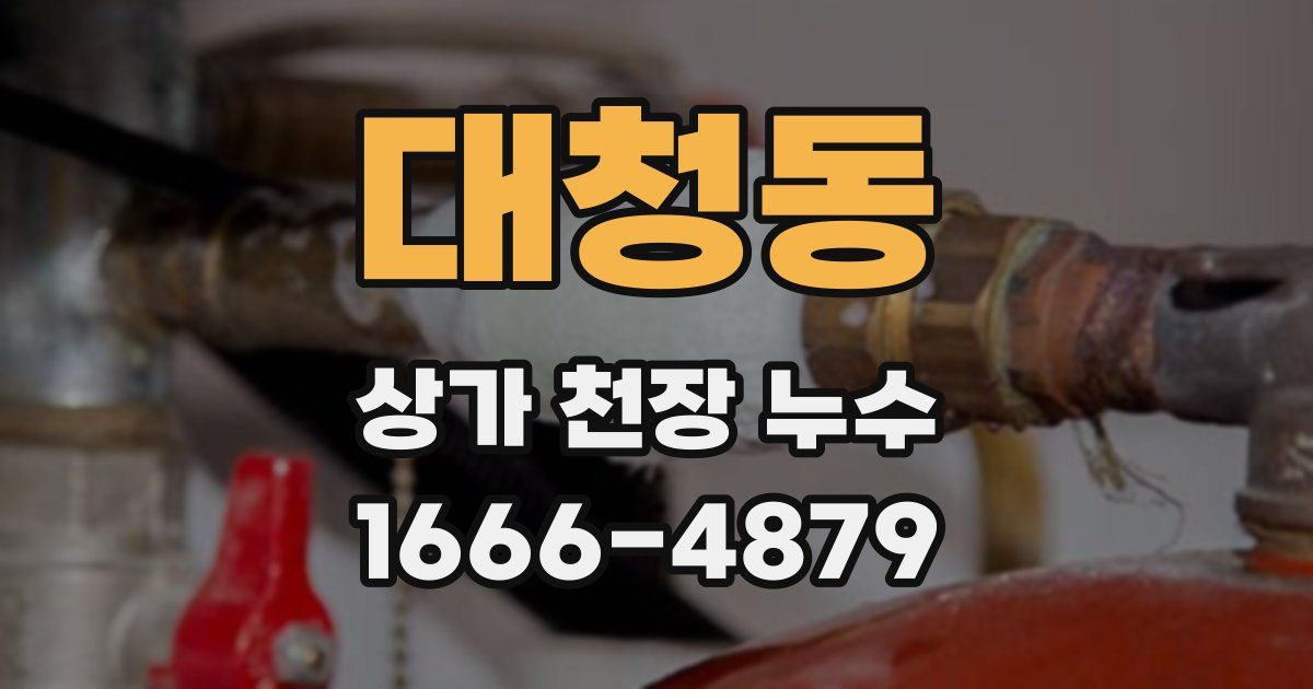 대청동 상가 천장 누수