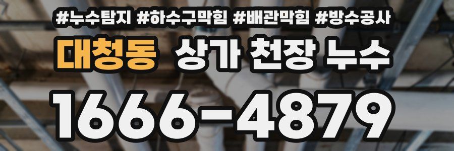 대청동 상가 천장 누수