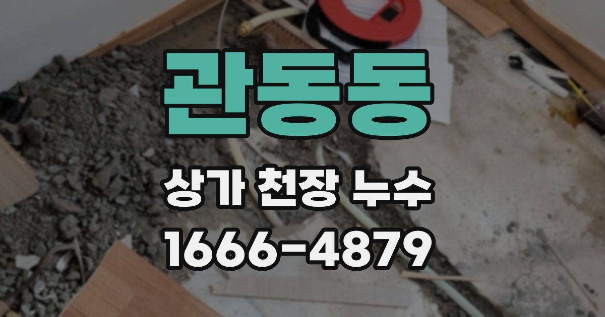 관동동 상가 천장 누수