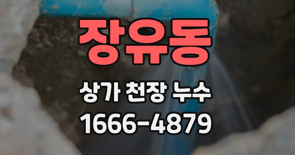장유동 상가 천장 누수
