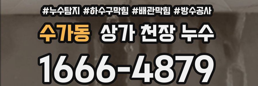 수가동 상가 천장 누수