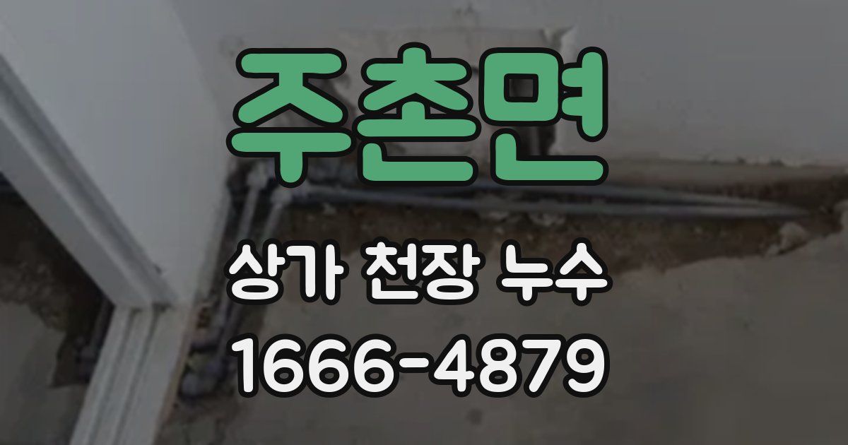 주촌면 상가 천장 누수