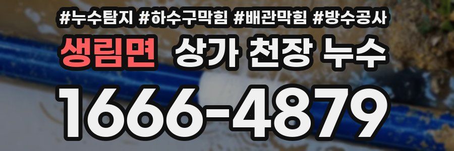 생림면 상가 천장 누수