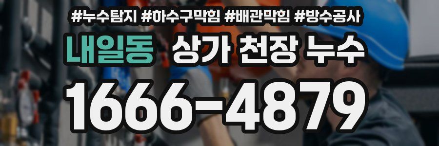 내일동 상가 천장 누수