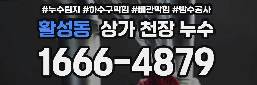 활성동 상가 천장 누수