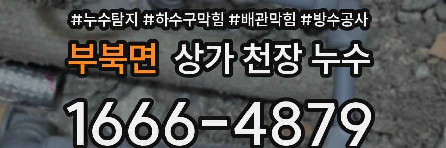 부북면 상가 천장 누수