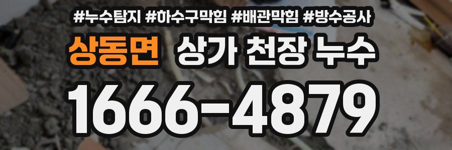 상동면 상가 천장 누수