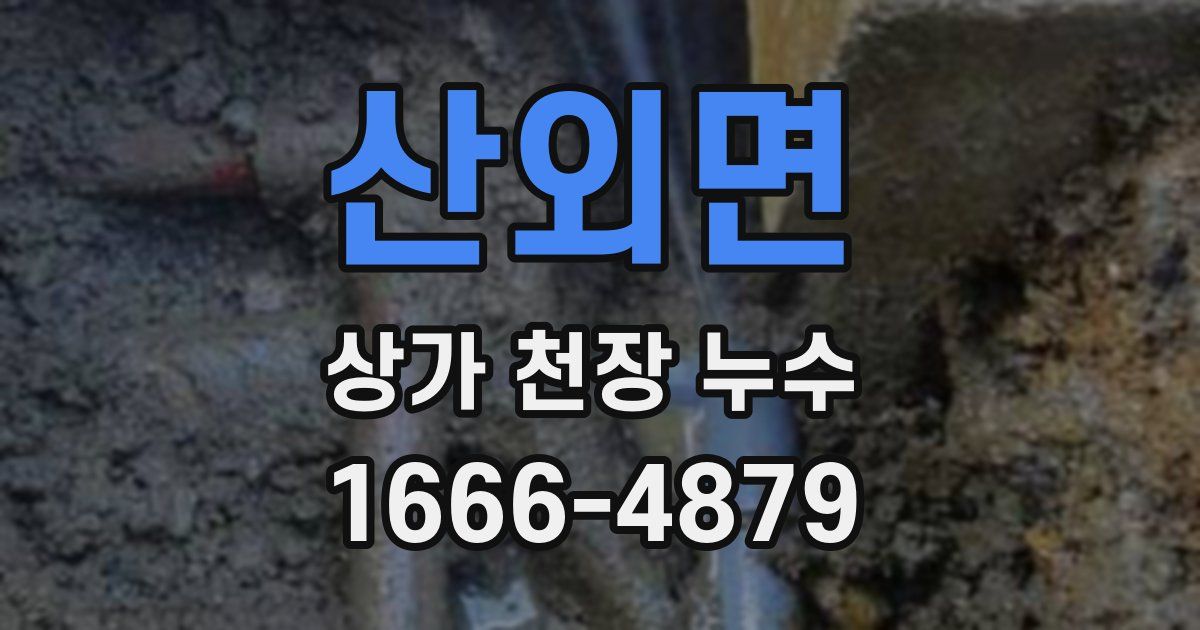 산외면 상가 천장 누수