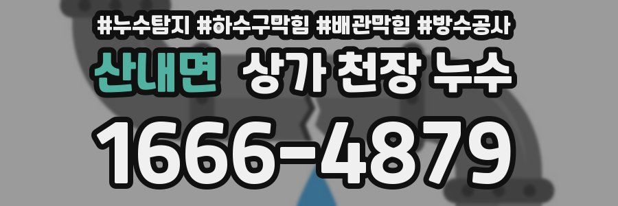 산내면 상가 천장 누수