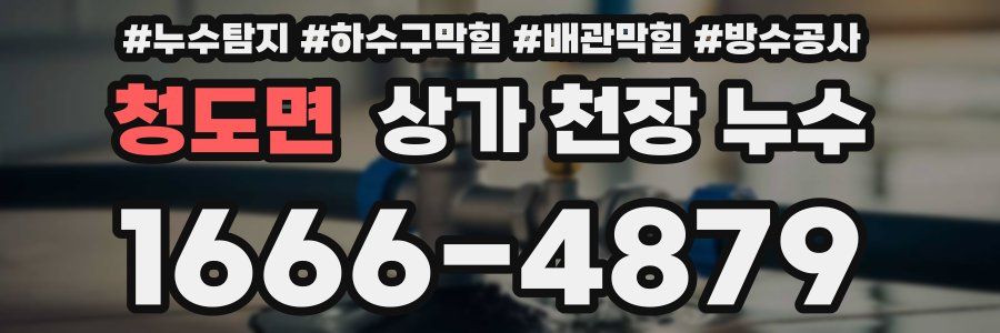 청도면 상가 천장 누수