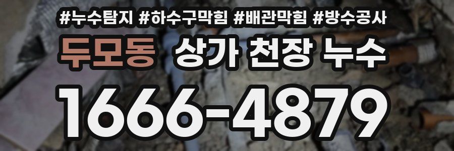 두모동 상가 천장 누수