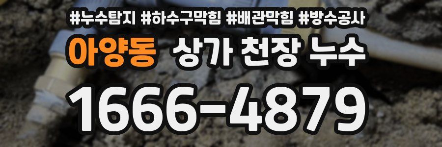 아양동 상가 천장 누수